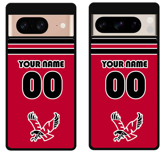 Custom Personalized Eastern Washington Eagles Google Pixel 8 | 8 Pro Case