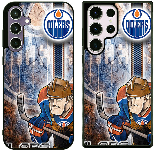 Edmonton Oilers Background Samsung Galaxy S25 | S25 Edge | S25 FE | S25 Plus | S25 Ultra Case