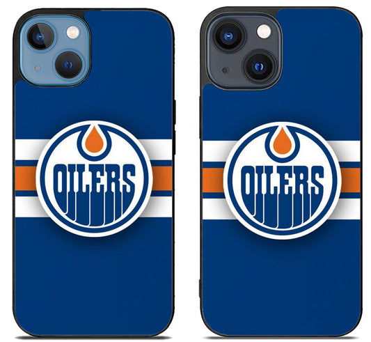 Edmonton Oilers Logo Sriped iPhone 15 | iPhone 15 Plus Case
