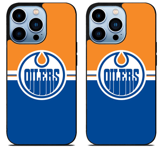 Edmonton Oilers Stripe iPhone 15 Pro | iPhone 15 Pro Max Case