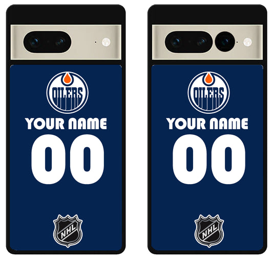Custom Personalized Edmonton Oilers NHL Google Pixel 7 | 7 Pro Case