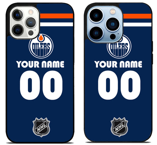 Custom Personalized Edmonton Oilers NHL iPhone 15 Pro | iPhone 15 Pro Max Case