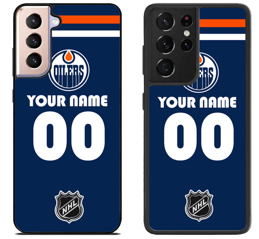 Custom Personalized Edmonton Oilers NHL Samsung Galaxy S21 | S21 FE | S21+ | S21 Ultra Case