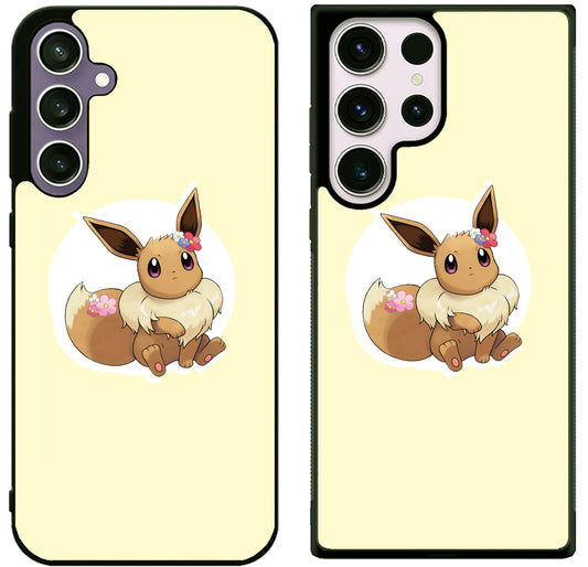 Eevee Pokemon Cover Samsung Galaxy S25 | S25 Edge | S25 FE | S25 Plus | S25 Ultra Case