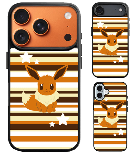 Eevee Pokemon Cute iPhone Air | iPhone 17 | 17 Pro | 17 Pro Max Case