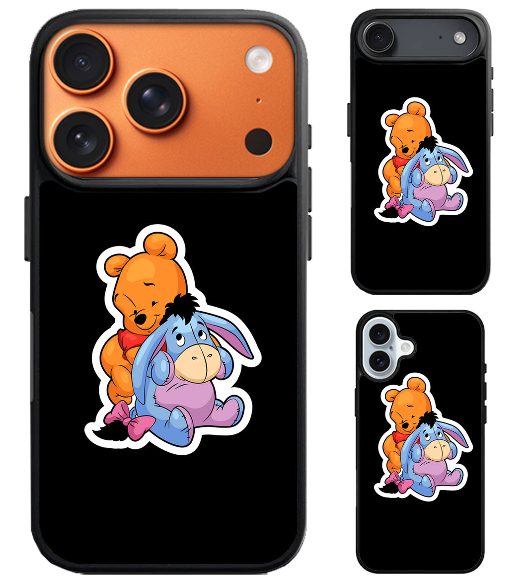 Eeyore Winnie The Pooh Black iPhone Air | iPhone 17 | 17 Pro | 17 Pro Max Case