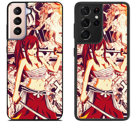 Erza Scarlet Fairy Tail Collage Samsung Galaxy S21 | S21 FE | S21+ | S21 Ultra Case