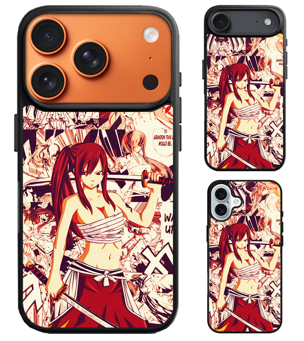 Erza Scarlet Fairy Tail Collage iPhone Air | iPhone 17 | 17 Pro | 17 Pro Max Case