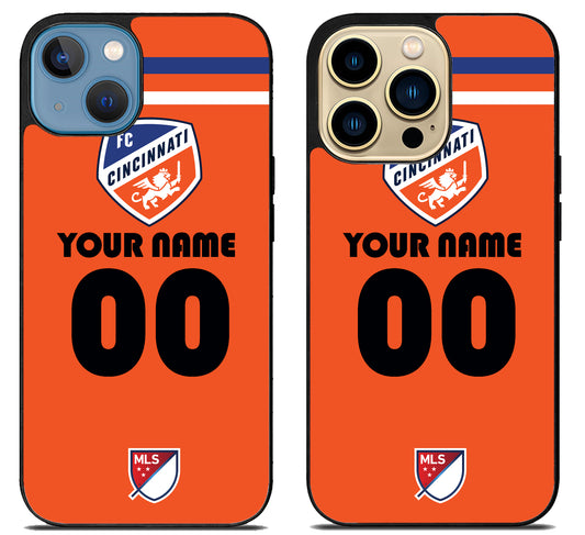 Custom Personalized FC Cincinnati MLS iPhone 14 | 14 Plus | 14 Pro | 14 Pro Max Case