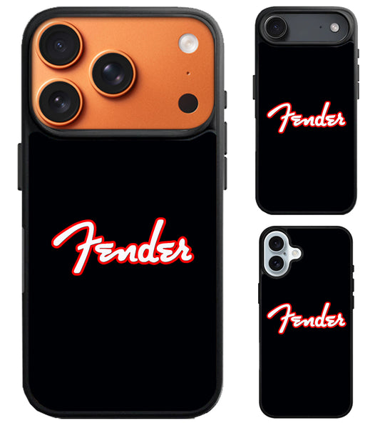 Fender Logo Black iPhone Air | iPhone 17 | 17 Pro | 17 Pro Max Case