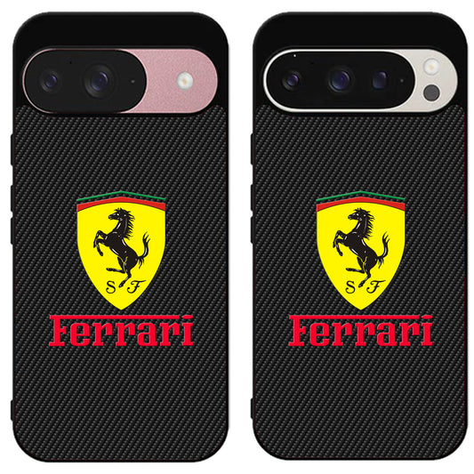 Ferrari Black Carbon Google Pixel 9 | 9 Pro | 9 Pro XL Case