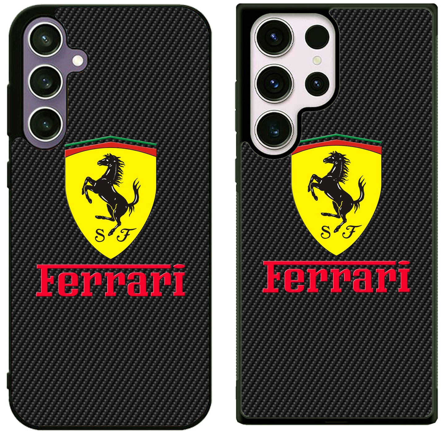 Ferrari Black Carbon Samsung Galaxy S25 | S25 Edge | S25 FE | S25 Plus | S25 Ultra Case