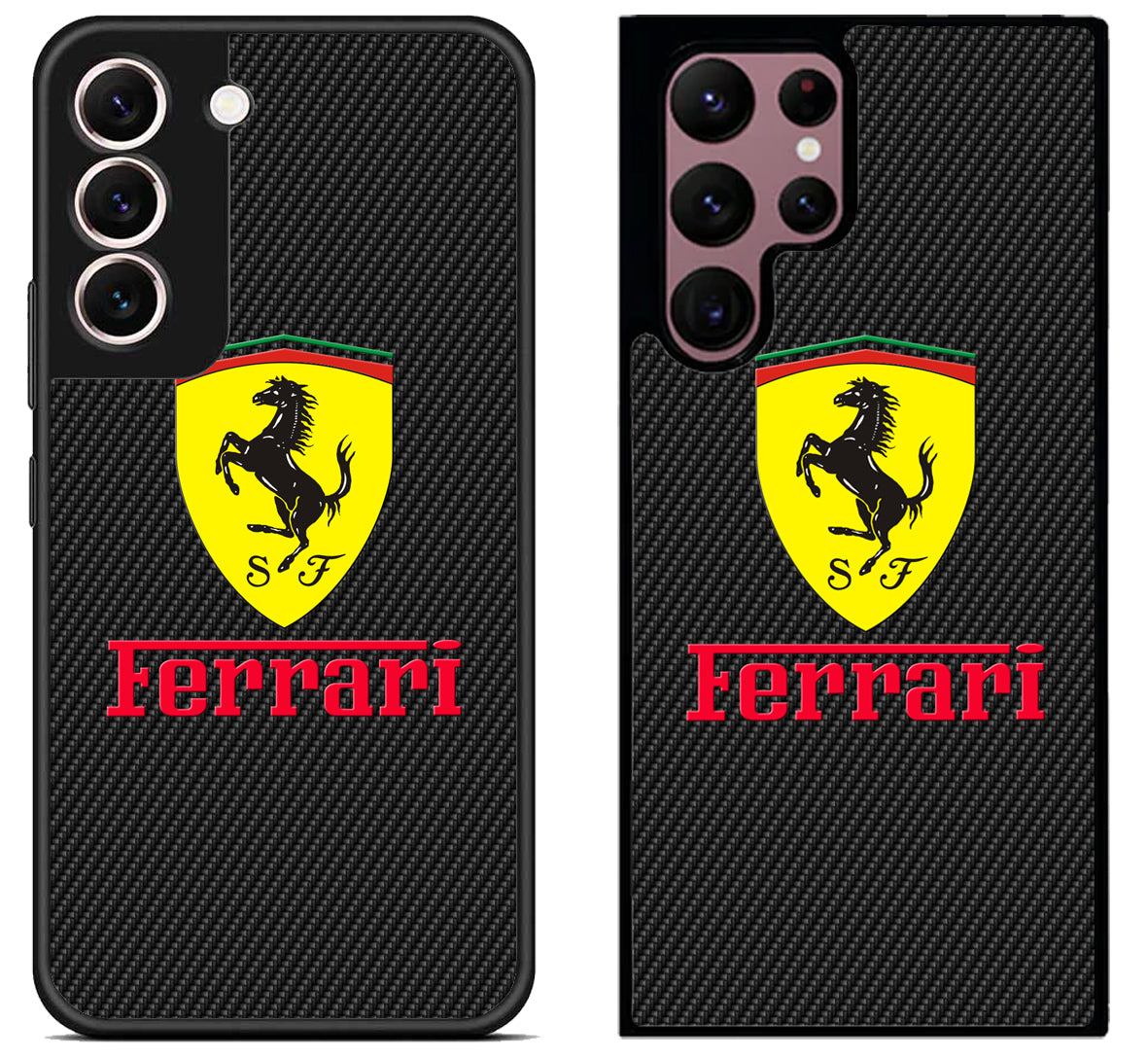 Ferrari Black Carbon Samsung Galaxy S22 | S22+ | S22 Ultra Case