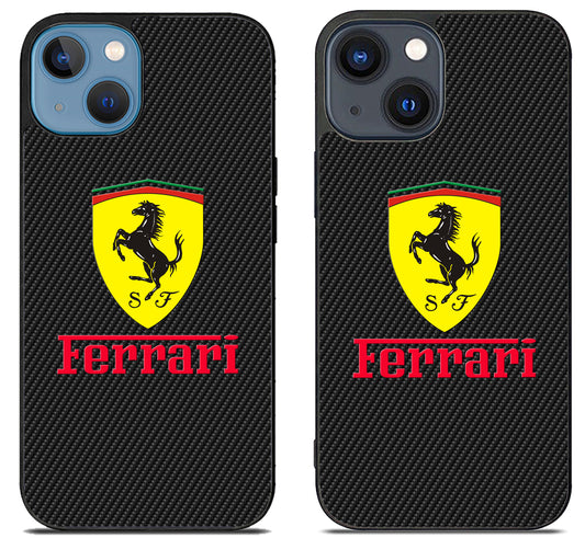 Ferrari Black Carbon iPhone 15 | iPhone 15 Plus Case