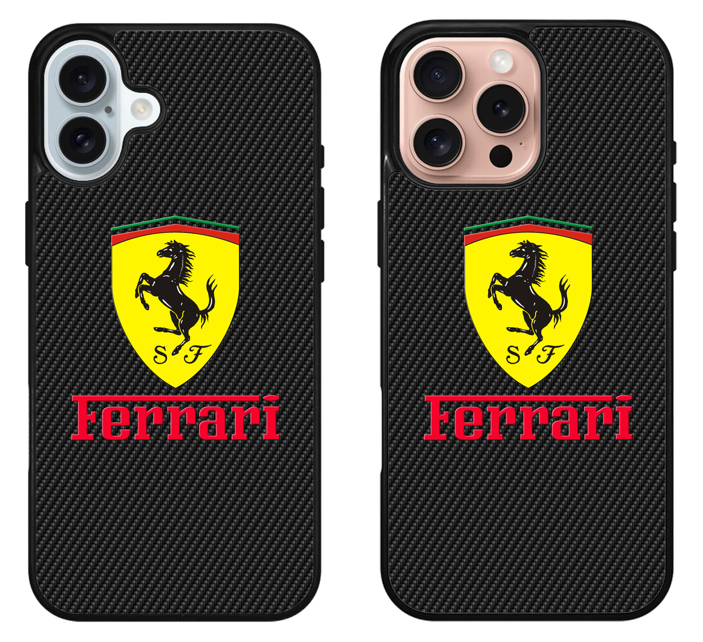 Ferrari Black Carbon iPhone 16 | 16 Plus | 16 Pro | 16 Pro Max Case