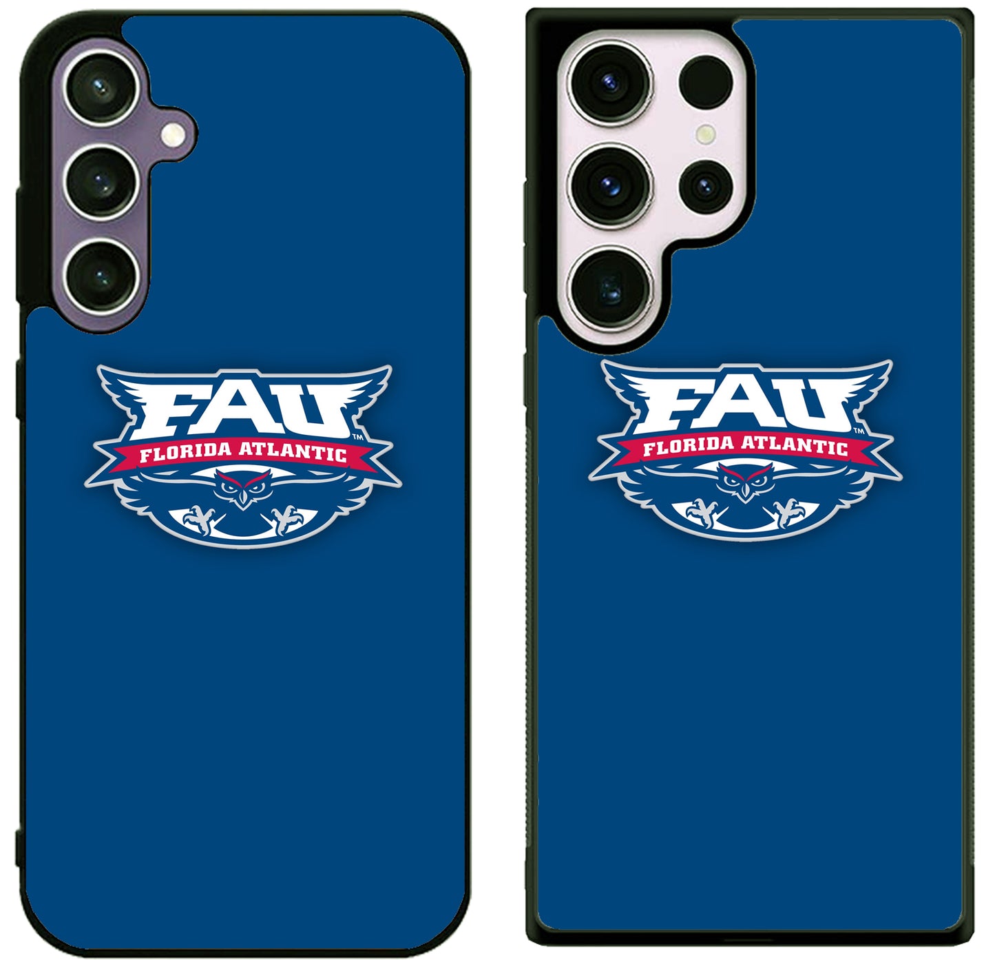 Florida Atlantic Owls Logo Blue Samsung Galaxy S25 | S25 Edge | S25 FE | S25 Plus | S25 Ultra Case