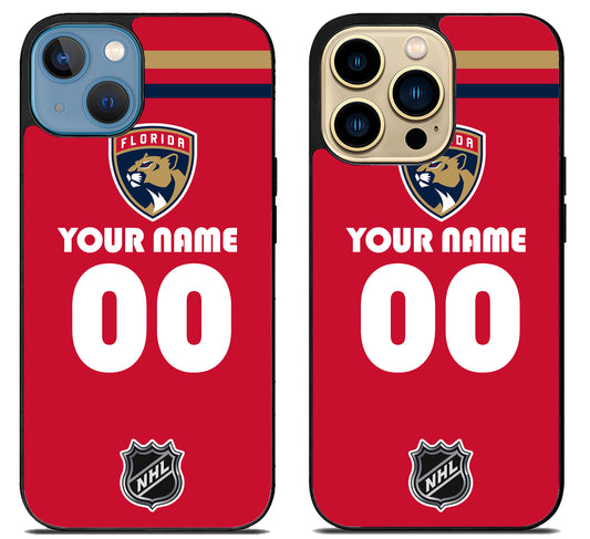 Custom Personalized Florida Panthers NHL iPhone 14 | 14 Plus | 14 Pro | 14 Pro Max Case
