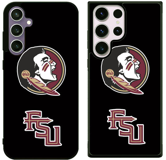 Florida State Seminoles Black Samsung Galaxy S25 | S25 Edge | S25 FE | S25 Plus | S25 Ultra Case