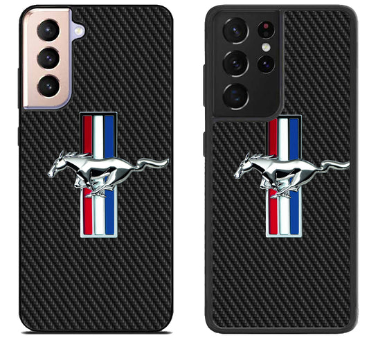 Ford Mustang Carbon Logo Samsung Galaxy S21 | S21 FE | S21+ | S21 Ultra Case
