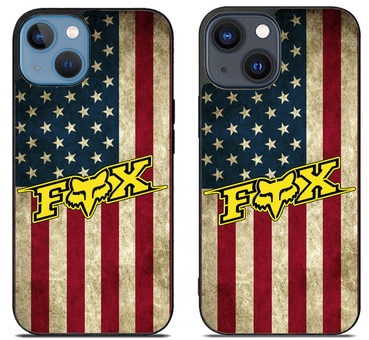 Fox Racing Logo Flag iPhone 15 | iPhone 15 Plus Case