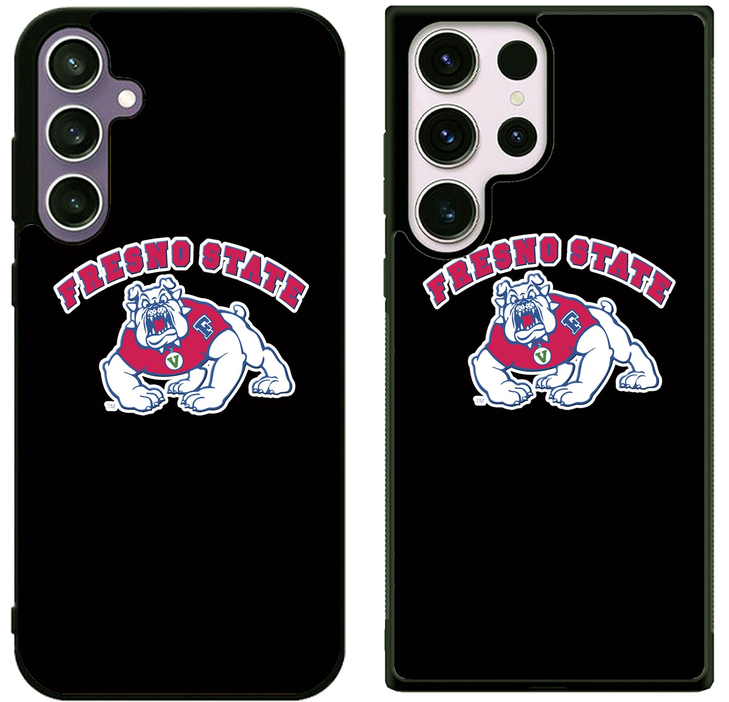 Fresno State Bulldogs Black Samsung Galaxy S25 | S25 Edge | S25 FE | S25 Plus | S25 Ultra Case