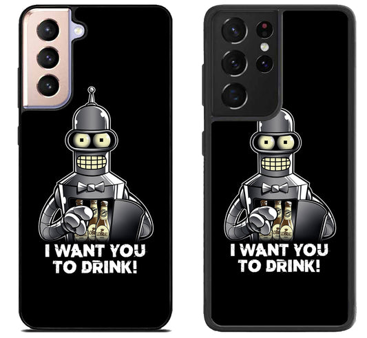 Futurama Want to Drink Samsung Galaxy S21 | S21 FE | S21+ | S21 Ultra Case