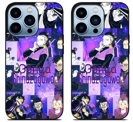 Genya Shinazugawa Demon Slayer Collage iPhone 15 Pro | iPhone 15 Pro Max Case