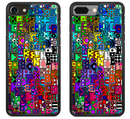 Geometry Dash Icon Collage iPhone 8 | 8 Plus Case