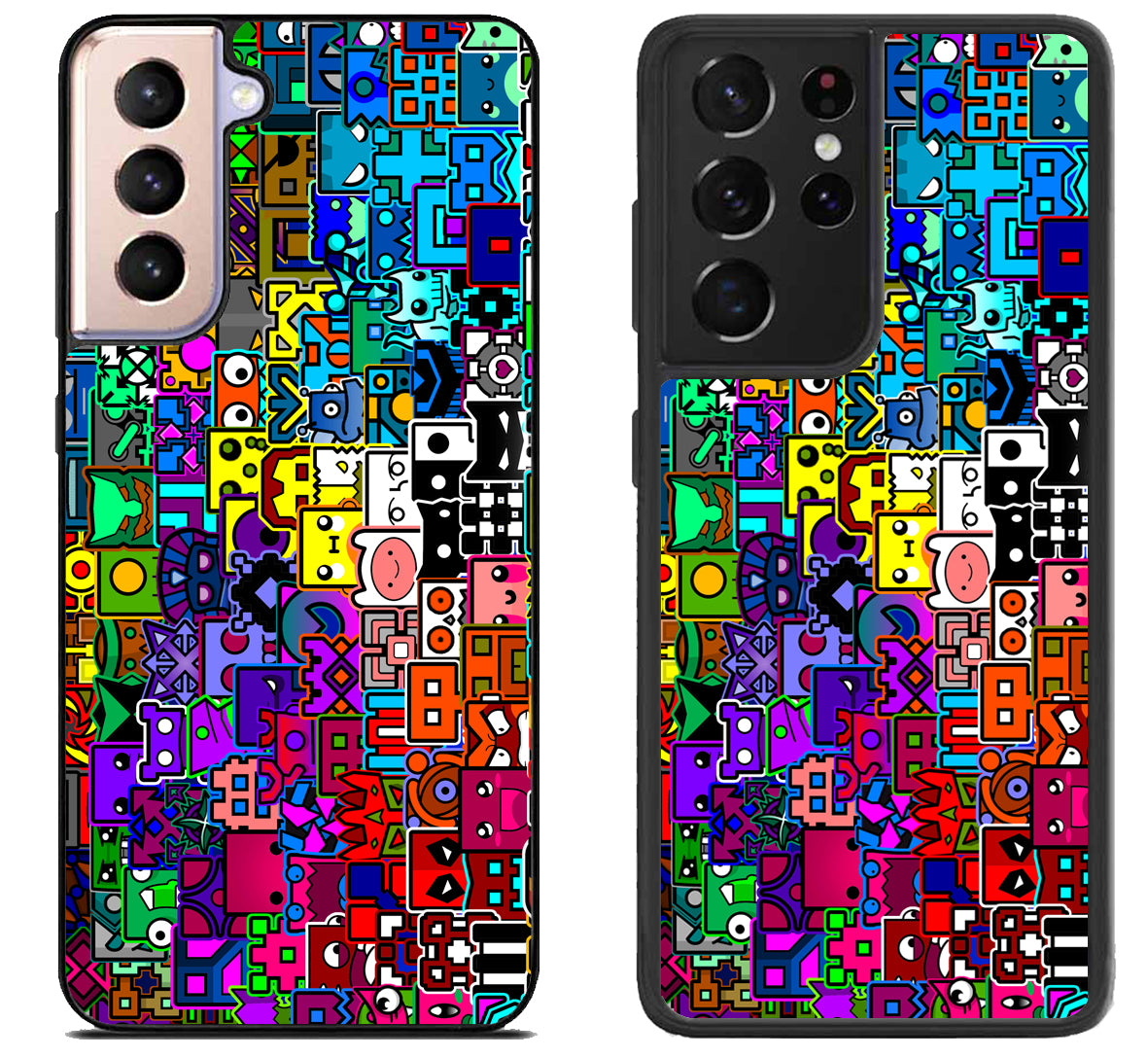 Geometry Dash Icon Collage Samsung Galaxy S21 | S21 FE | S21+ | S21 Ultra Case