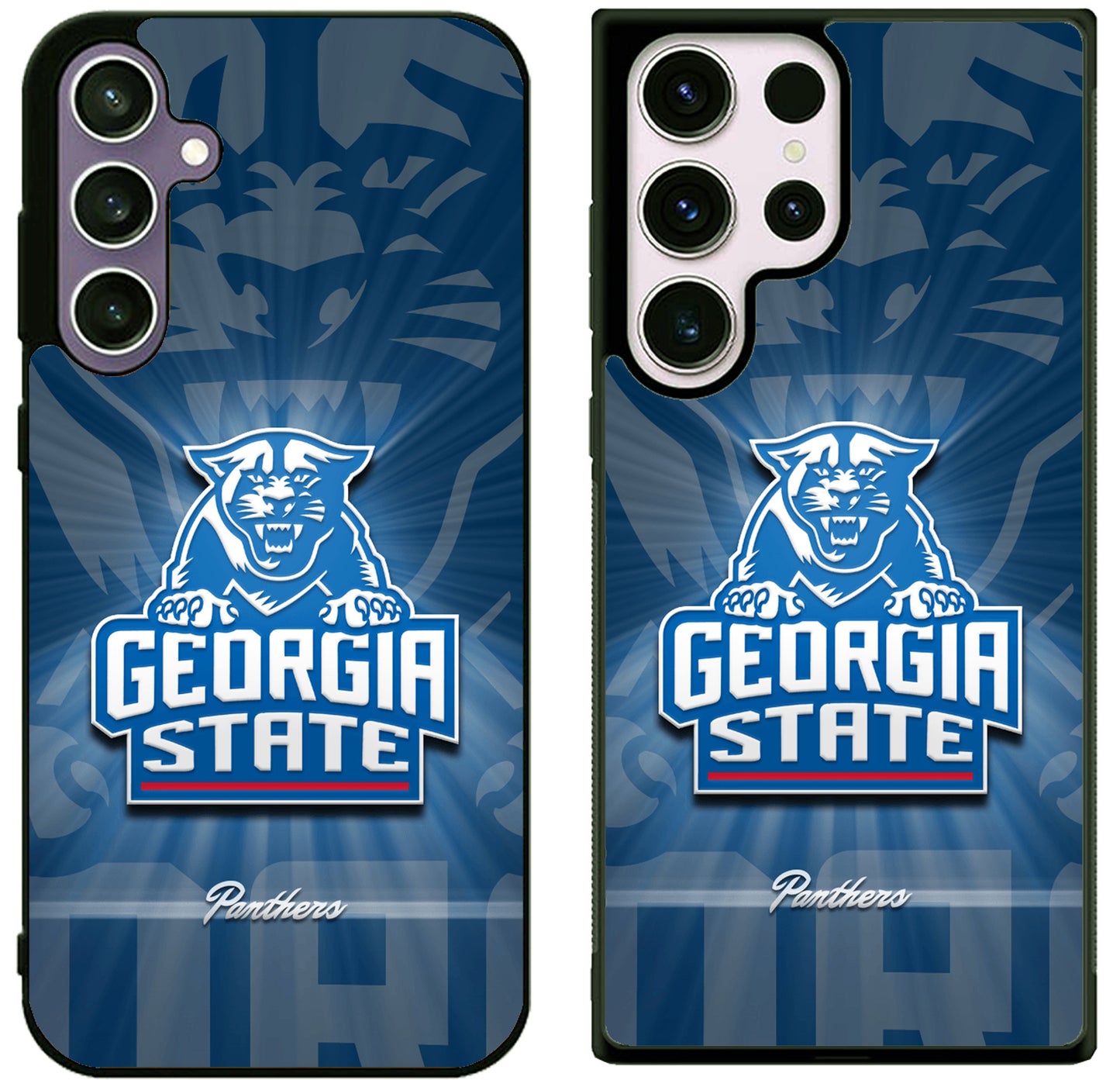Georgia State Panthers Background Samsung Galaxy S25 | S25 Edge | S25 FE | S25 Plus | S25 Ultra Case
