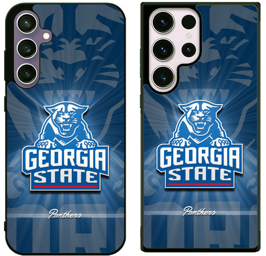 Georgia State Panthers Background Samsung Galaxy S25 | S25 Edge | S25 FE | S25 Plus | S25 Ultra Case