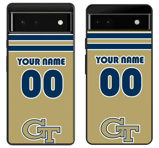 Custom Personalized Georgia Tech Yellow Jackets Google Pixel 6 | 6A | 6 Pro Case