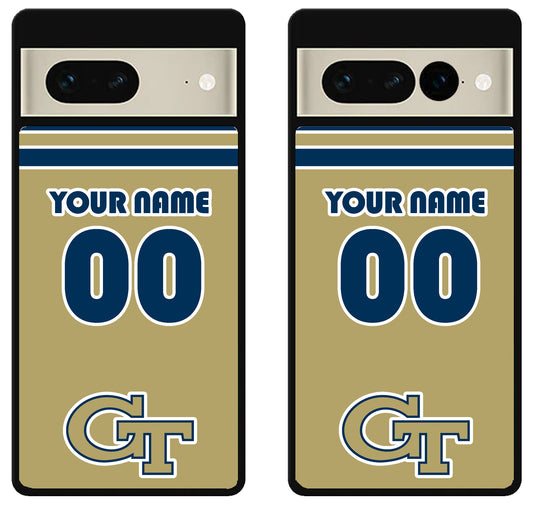 Custom Personalized Georgia Tech Yellow Jackets Google Pixel 7 | 7 Pro Case