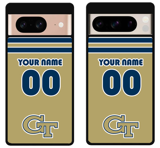 Custom Personalized Georgia Tech Yellow Jackets Google Pixel 8 | 8 Pro Case