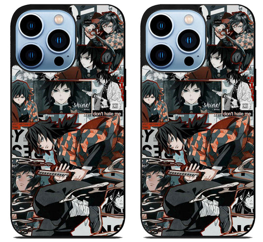 Giyu Tomioka Demon Slayer Collage iPhone 15 Pro | iPhone 15 Pro Max Case