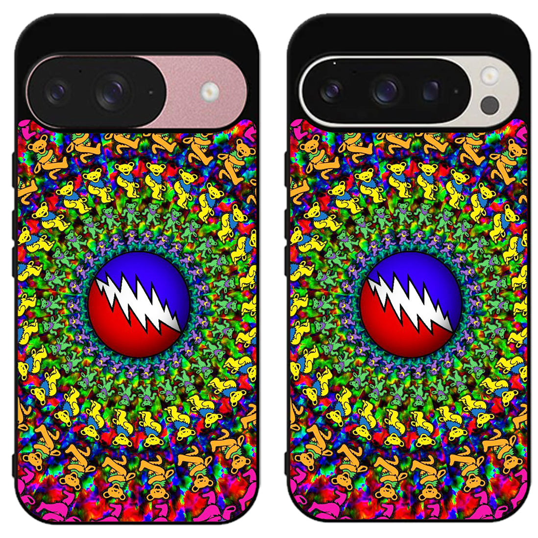 Grateful Dead Bear Fire Collage Google Pixel 9 | 9 Pro | 9 Pro XL Case
