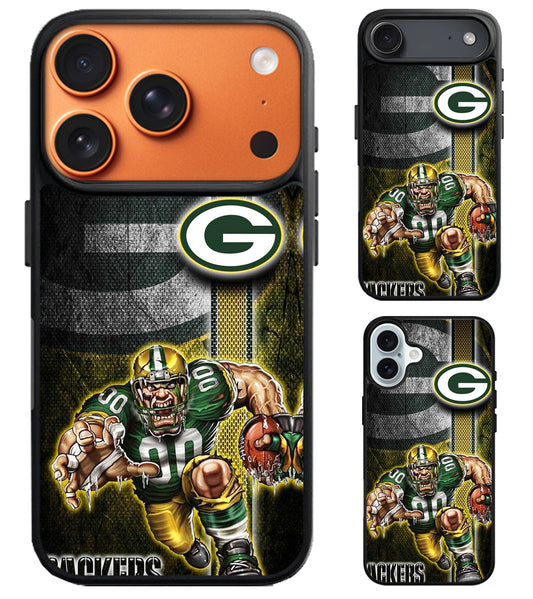 Green Bay Packers Background iPhone Air | iPhone 17 | 17 Pro | 17 Pro Max Case