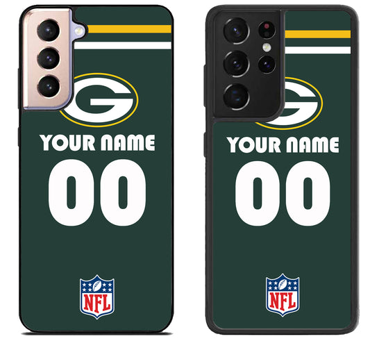 Custom Personalized Green Bay Packers NFL Samsung Galaxy S21 | S21 FE | S21+ | S21 Ultra Case