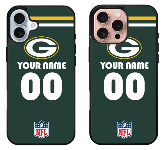 Custom Personalized Green Bay Packers NFL iPhone 16 | 16 Plus | 16 Pro | 16 Pro Max Case