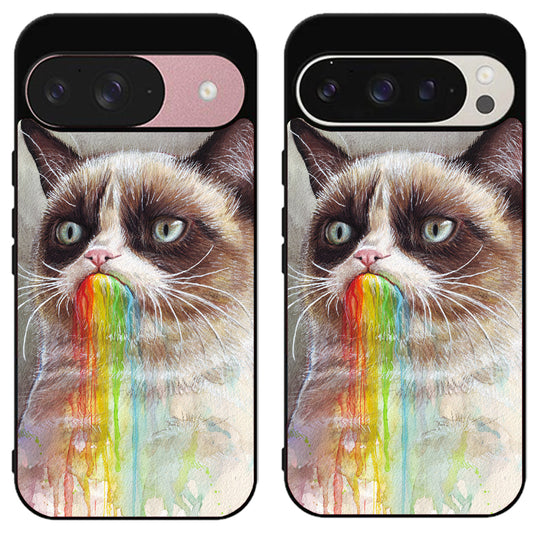 Grumpy Cat Rainbow Google Pixel 9 | 9 Pro | 9 Pro XL Case