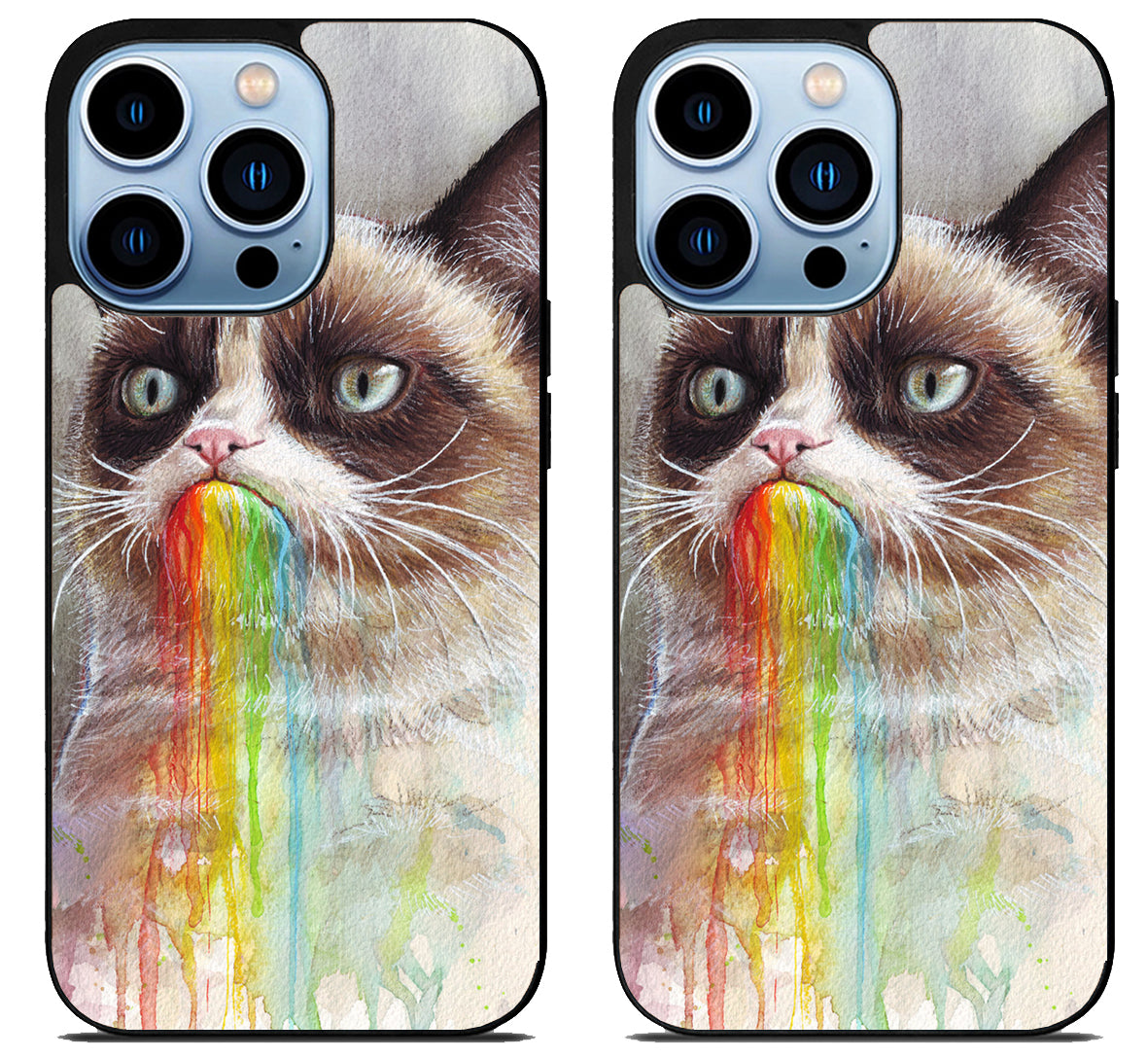 Grumpy Cat Rainbow iPhone 15 Pro | iPhone 15 Pro Max Case