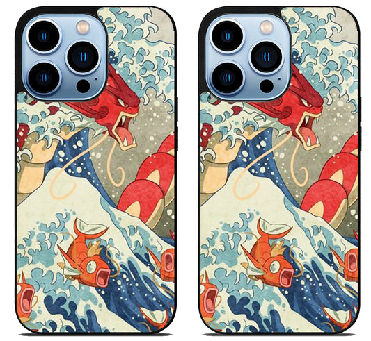 Gyarados Great Wave off Kanto iPhone 15 Pro | iPhone 15 Pro Max Case
