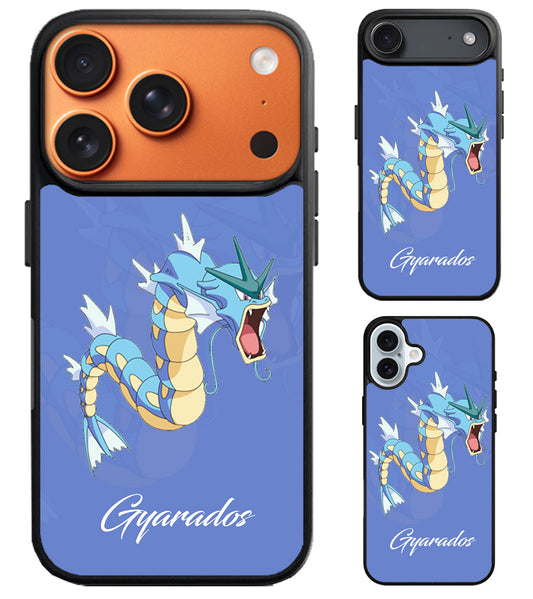 Gyarados Pokemon Background iPhone Air | iPhone 17 | 17 Pro | 17 Pro Max Case