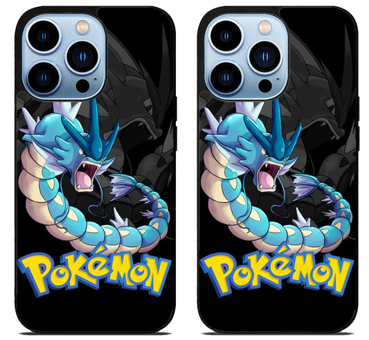 Gyarados Pokemon Black iPhone 15 Pro | iPhone 15 Pro Max Case