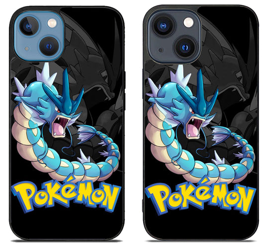 Gyarados Pokemon Black iPhone 15 | iPhone 15 Plus Case