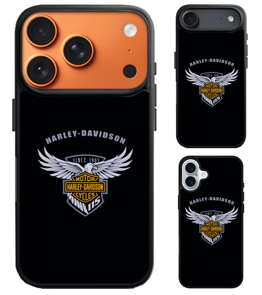 Harley Davidson Black iPhone Air | iPhone 17 | 17 Pro | 17 Pro Max Case