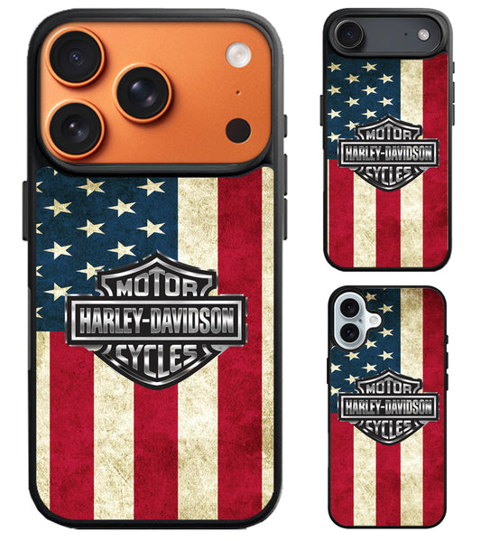 Harley Davidson Flag iPhone Air | iPhone 17 | 17 Pro | 17 Pro Max Case