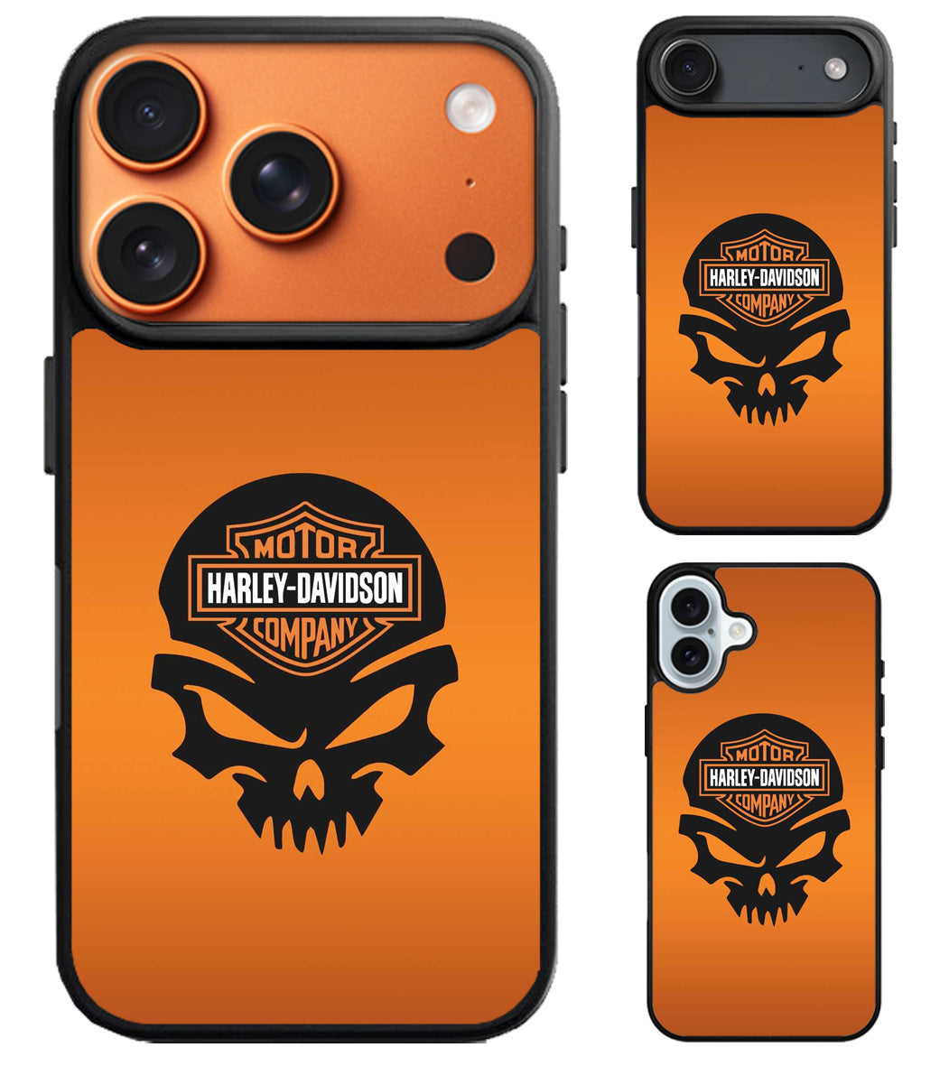 Harley Davidson Logo Skull iPhone Air | iPhone 17 | 17 Pro | 17 Pro Max Case