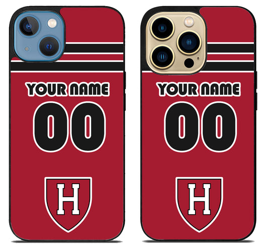 Custom Personalized Harvard Crimson iPhone 14 | 14 Plus | 14 Pro | 14 Pro Max Case