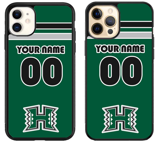 Custom Personalized Hawaii Rainbow Warriors iPhone 12 | 12 Mini | 12 Pro | 12 Pro Max Case